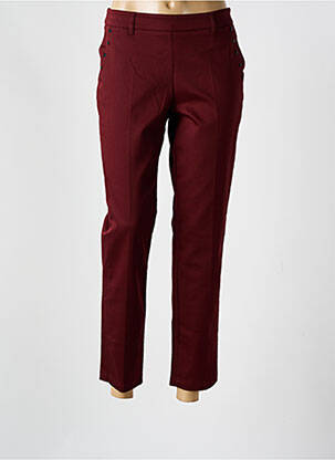 Pantalon 7/8 talie cu cleme talie joasă roșu TAIFUN femeie