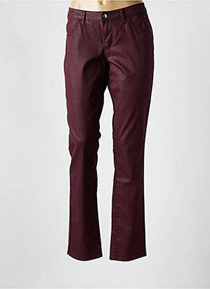 Pantalon slim țesătură acoperită mărime normală roșu KANOPE femeie
