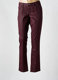 Pantalon slim țesătură acoperită mărime normală roșu KANOPE femme