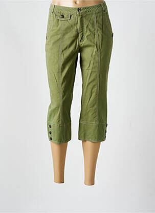 Pantalon trei sferturi elasticitate mărime normală verde BRUNO SAINT HILAIRE femeie