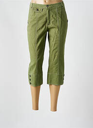 Pantalon trei sferturi elasticitate mărime normală verde BRUNO SAINT HILAIRE femme