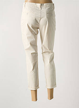 Pantalon 7/8 talie cu cleme mărime normală bej LDCN femeie
