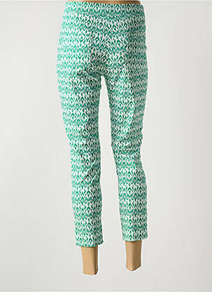 Jegging țesătură poplin mărime normală verde HALOGENE femeie