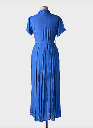 Rochie lungă mâneci scurte mâneci scurte albastru GOA femeie