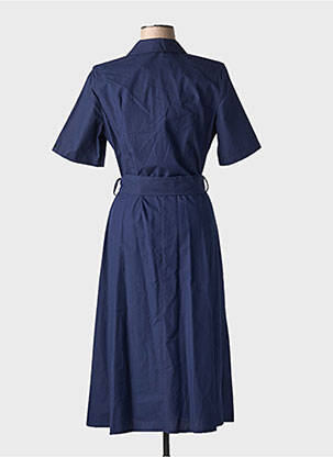 Rochie midi mâneci scurte mâneci scurte albastru COTTONADE femeie