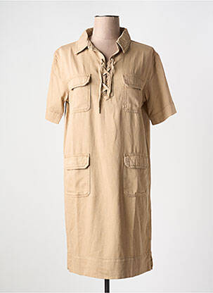 Rochie scurtă mâneci scurte mâneci scurte maro GERARD DAREL femeie
