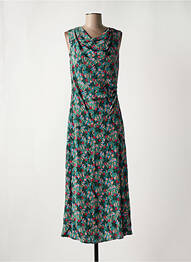 Rochie lungă imprimeu floral fără mâneci verde MAX MARA femme