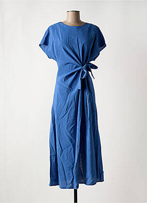 Rochie midi mâneci scurte mâneci scurte albastru SENES femeie