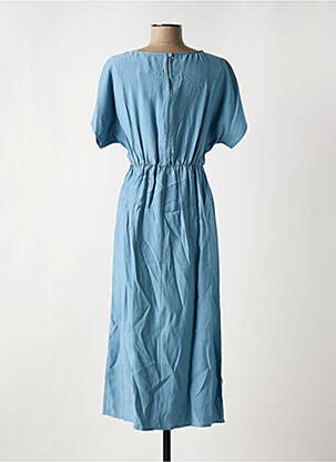 Rochie midi mâneci scurte mâneci scurte albastru ANGE femeie