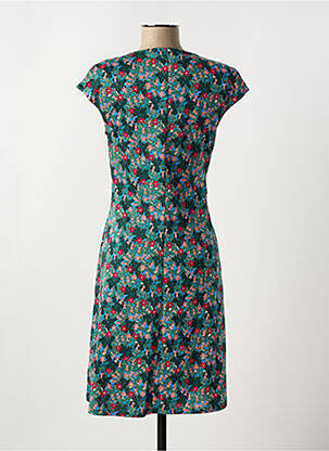 Rochie midi imprimeu floral mâneci scurte verde MAX MARA femeie