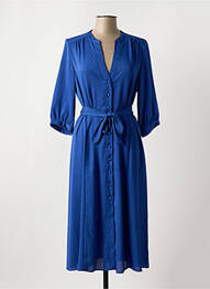 Rochie lungă croială fluidă mâneci 3/4 albastru GERARD DAREL femme