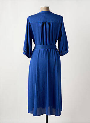 Rochie lungă croială fluidă mâneci 3/4 albastru GERARD DAREL femeie
