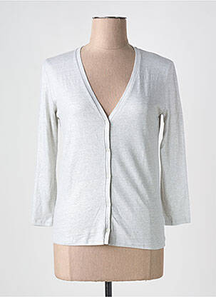 Vestă cu mâneci lungi gri MAJESTIC FILATURES femeie