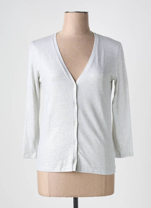 Vestă cu mâneci lungi gri MAJESTIC FILATURES femeie