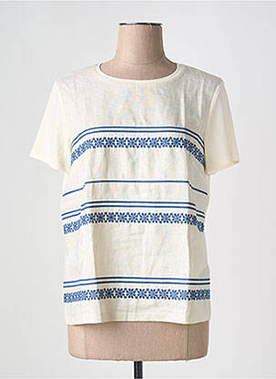 Tricou croială dreaptă mâneci scurte bej MAX MARA femeie