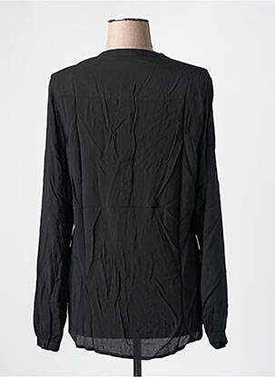Bluză țesătură poplin mâneci lungi negru JAD femeie