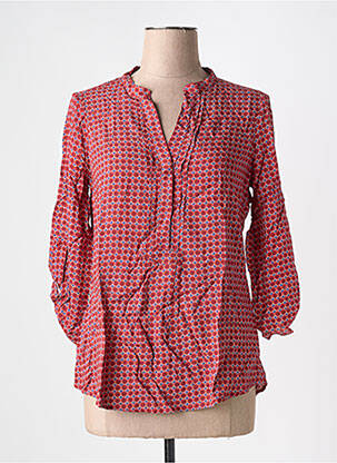 Bluză țesătură poplin mâneci 3/4 roșu JAD femeie