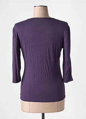Tricou guler în v mâneci 3/4 violet RENDEZ-VOUS femeie