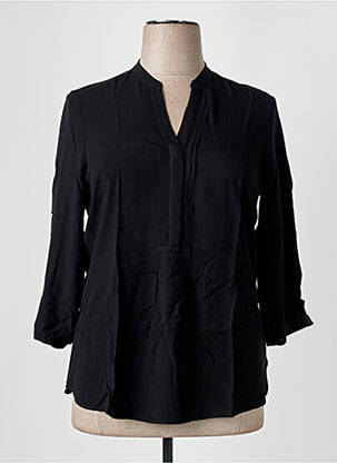Bluză țesătură poplin mâneci 3/4 negru JAD femeie