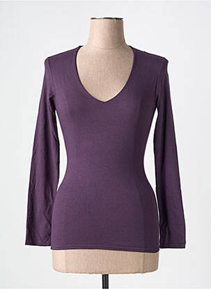 Top croială cambrată mâneci lungi violet RENDEZ-VOUS femeie