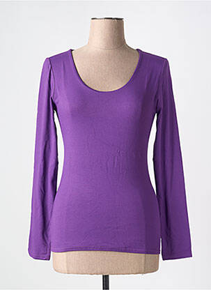 Top croială cambrată mâneci lungi violet RENDEZ-VOUS femeie