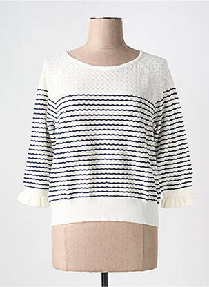 Pulover alb CHANON femeie