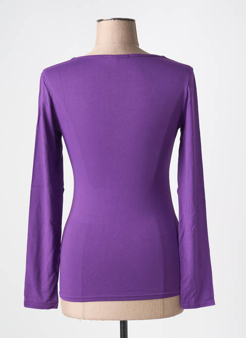 Top croială cambrată mâneci lungi violet RENDEZ-VOUS femme