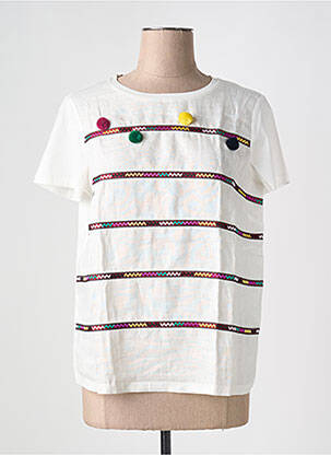Tricou croială dreaptă mâneci scurte alb WEEKEND MAXMARA femeie