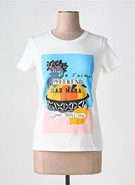 Tricou serigrafie mâneci scurte alb WEEKEND MAXMARA femeie
