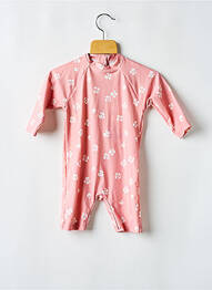 Costum de baie dintr-o singură piesă elasticitate roz PETIT BATEAU fille