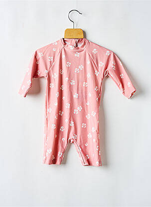 Costum de baie dintr-o singură piesă roz PETIT BATEAU fată