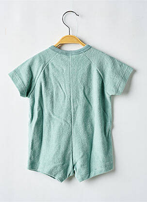 Salopetă pentru bebeluși guler rotund verde PETIT BATEAU copil