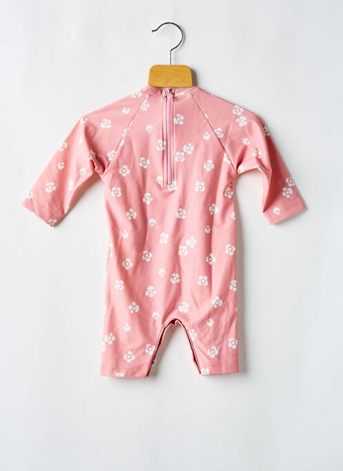 Costum de baie dintr-o singură piesă roz PETIT BATEAU fată