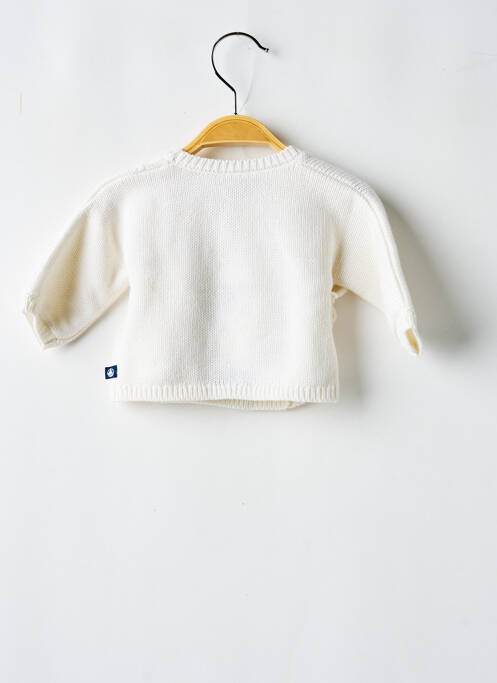 Vestă cu mâneci lungi alb PETIT BATEAU copil