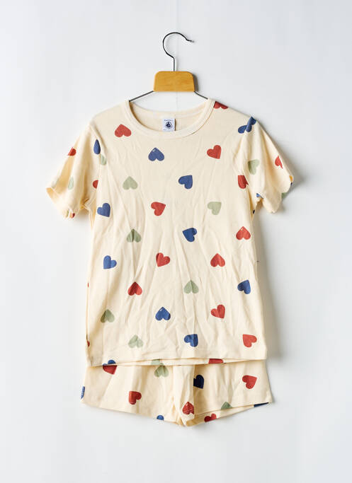 Pijamale scurte bej PETIT BATEAU copil