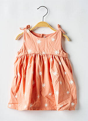 Rochie midi fără mâneci fără mâneci portocalie PETIT BATEAU fată