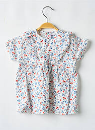 Rochie midi mâneci scurte mâneci scurte alb PETIT BATEAU fille