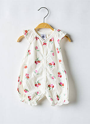 Salopetă scurtă alb PETIT BATEAU fată