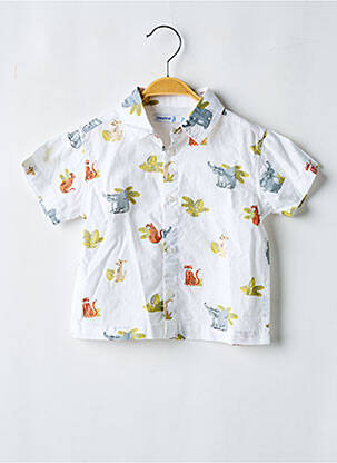 Cămașă cu mâneci scurte alb MAYORAL băiat