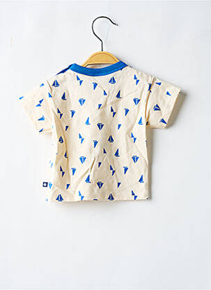 Tricou croială dreaptă mâneci scurte bej PETIT BATEAU băiat