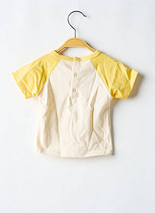 Tricou croială dreaptă mâneci scurte galben PETIT BATEAU băiat