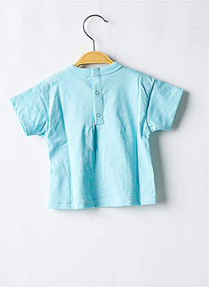 Tricou croială dreaptă mâneci scurte albastru PETIT BATEAU băiat