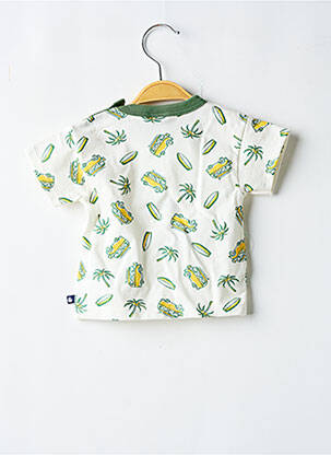 Tricou croială dreaptă mâneci scurte alb PETIT BATEAU băiat
