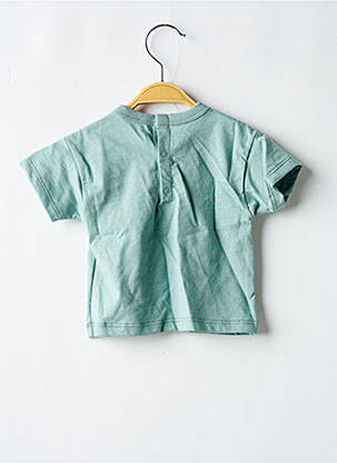 Tricou croială dreaptă mâneci scurte verde PETIT BATEAU copil