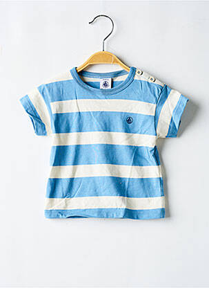 Tricou imprimeu fantezie mâneci scurte albastru PETIT BATEAU băiat