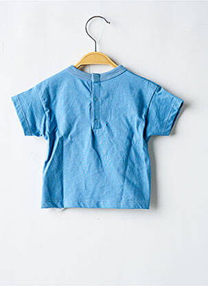 Tricou croială dreaptă mâneci scurte albastru PETIT BATEAU băiat