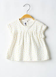 Top imprimeu fantezie mâneci scurte alb PETIT BATEAU fille