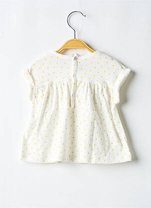 Top imprimeu fantezie mâneci scurte alb PETIT BATEAU fată