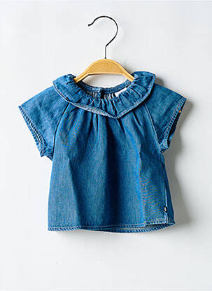Bluză mâneci scurte mâneci scurte albastru PETIT BATEAU fată