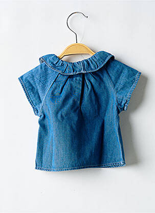 Bluză mâneci scurte mâneci scurte albastru PETIT BATEAU fată